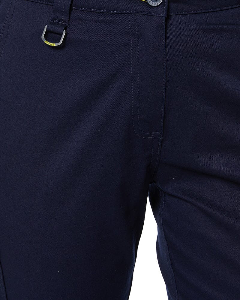 Womens Stretch Cotton Cargo Pants - Navy - Image 9