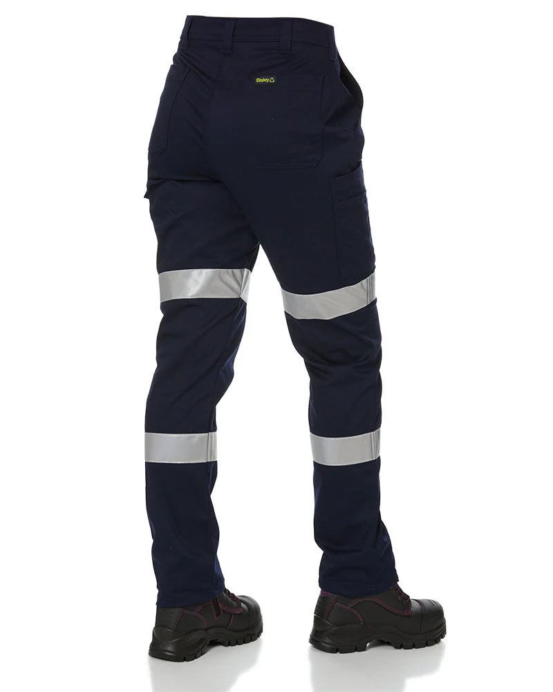 Womens Taped Biomotion Recycled Cargo Work Pants - Navy - Image 5