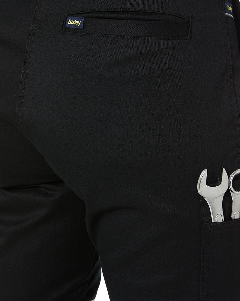 Women's Taped Cotton Cargo Cuffed Pants - Black - Image 8
