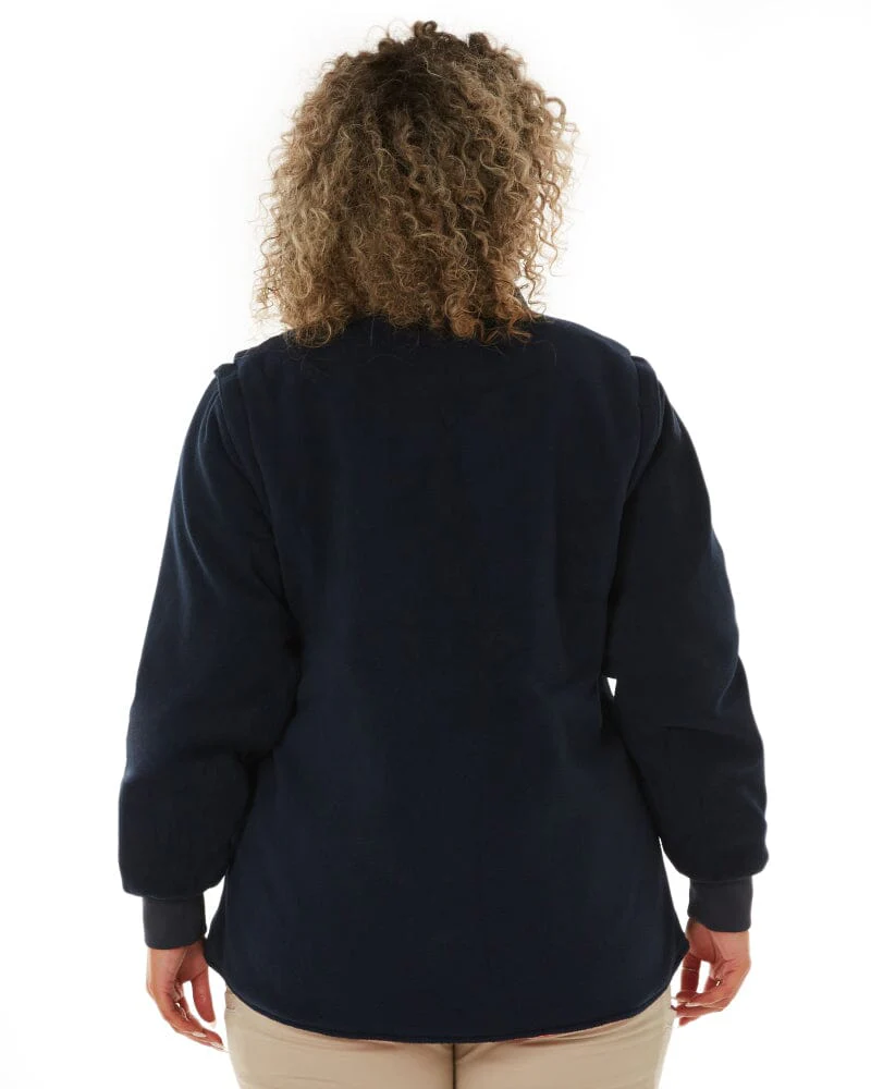 Womens Taped Hi Vis 5 In 1 Rain Jacket - Pink/Navy - Image 17