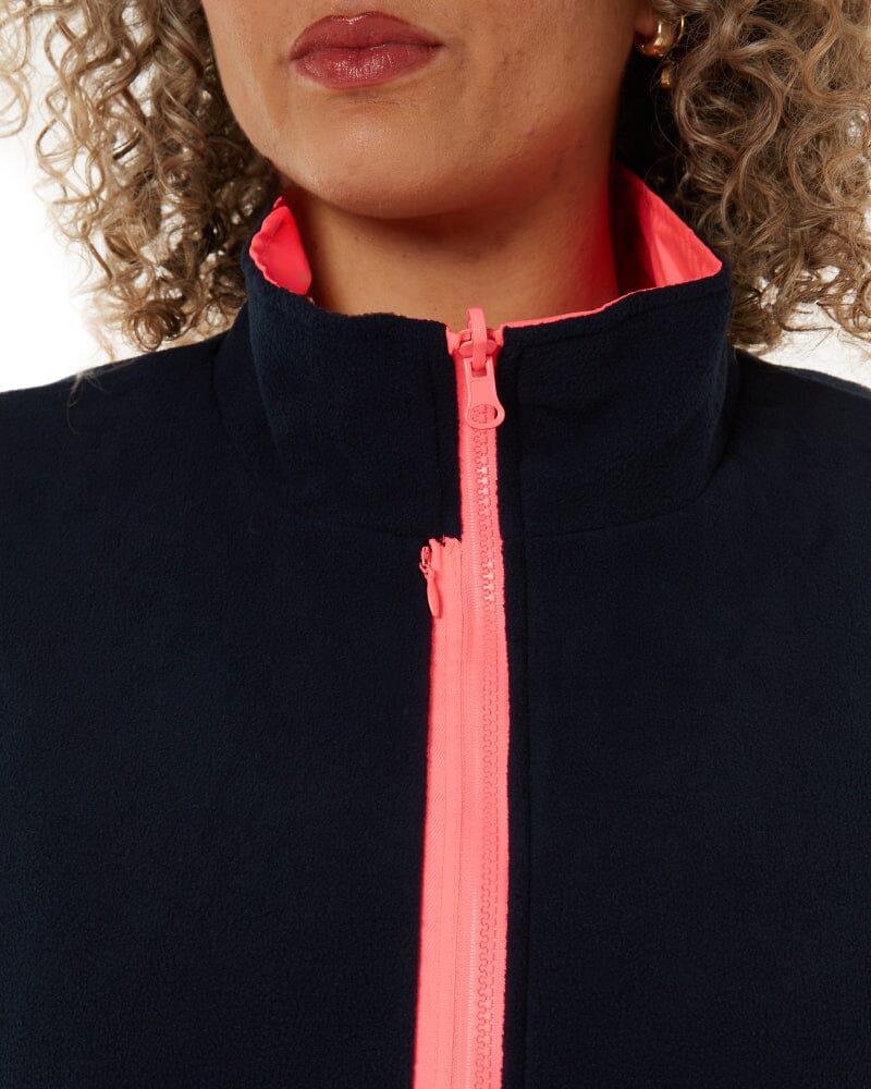 Womens Taped Hi Vis 5 In 1 Rain Jacket - Pink/Navy - Image 18