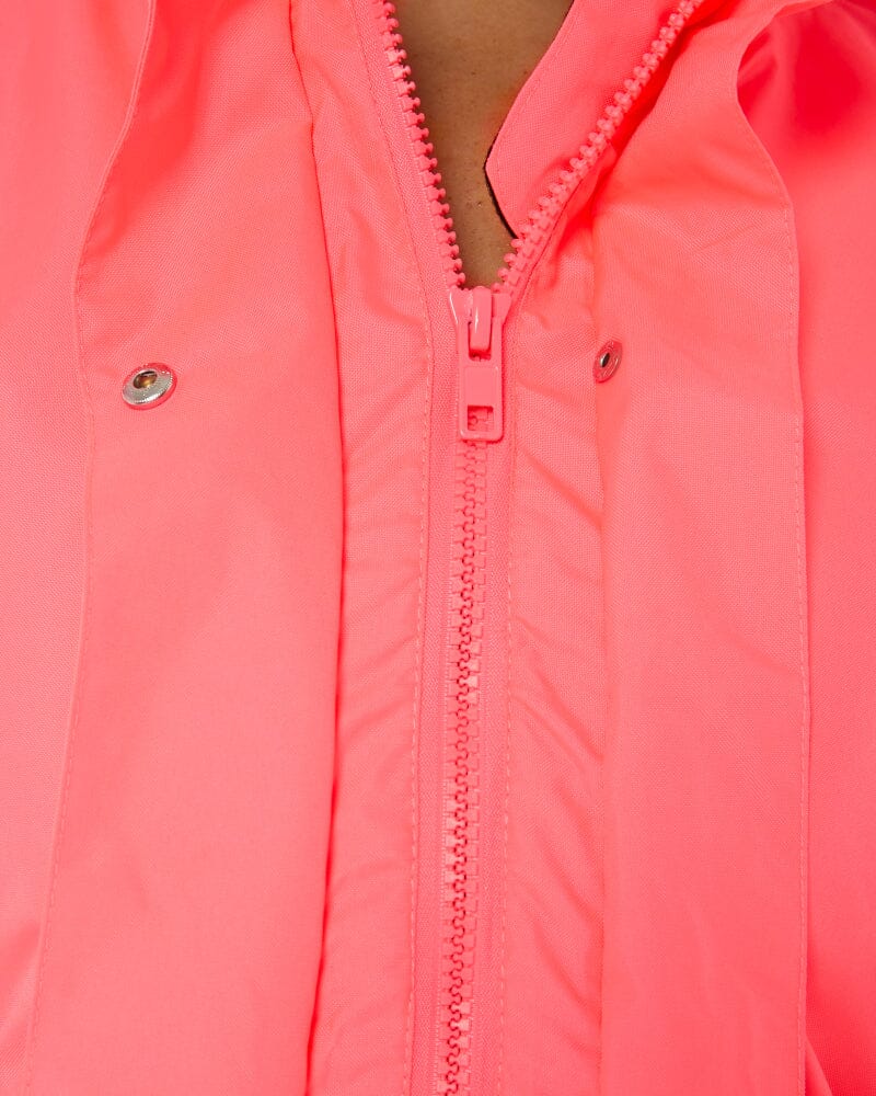 Womens Taped Hi Vis 5 In 1 Rain Jacket - Pink/Navy - Image 8