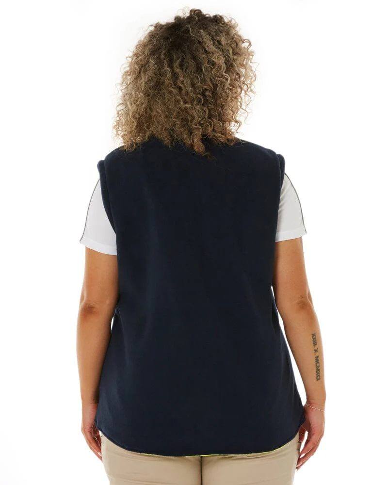 Womens Taped Hi Vis 5 In 1 Rain Jacket - Yellow/Navy - Image 25