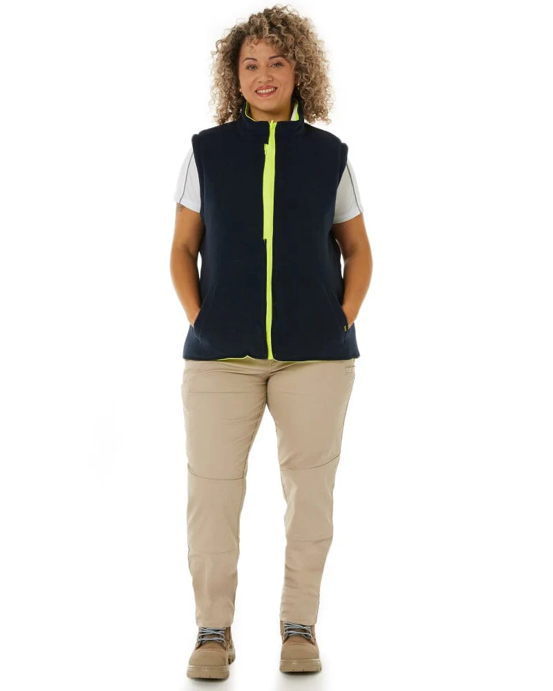 Womens Taped Hi Vis 5 In 1 Rain Jacket - Yellow/Navy - Image 26