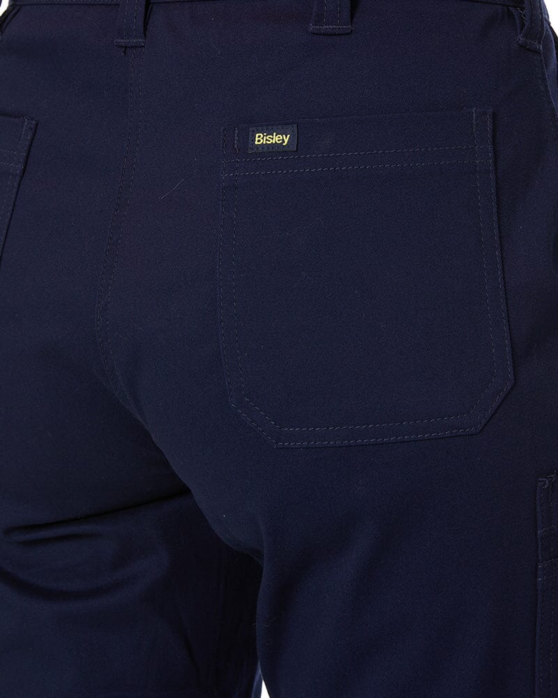 Womens Taped Stretch Cotton Drill Cargo Pants - Navy - Image 6