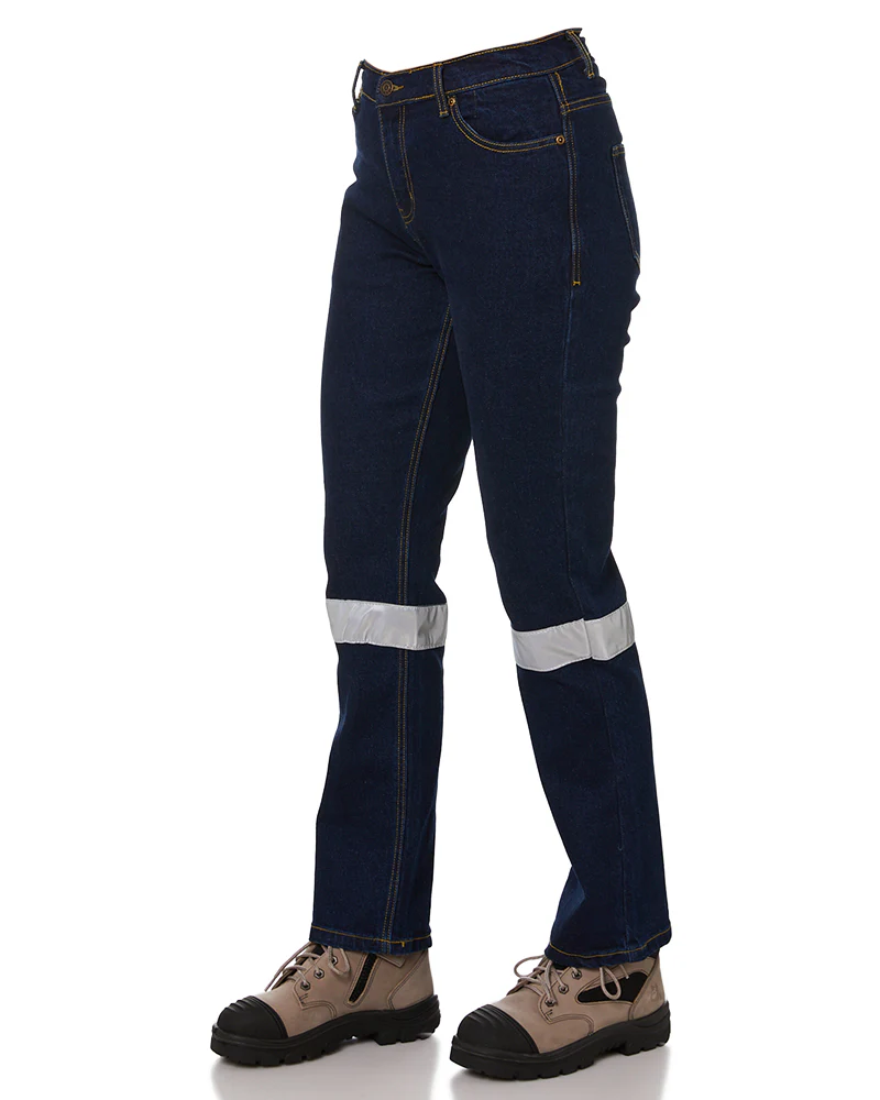 Womens Taped Stretch Jeans - Denim - Image 4