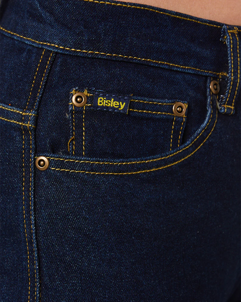 Womens Taped Stretch Jeans - Denim - Image 7