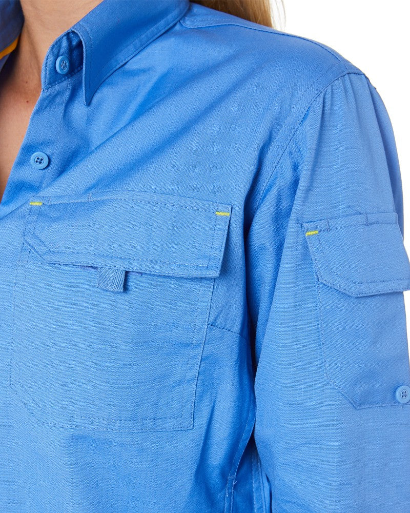 Womens X Airflow Ripstop LS Shirt - Blue - Image 5