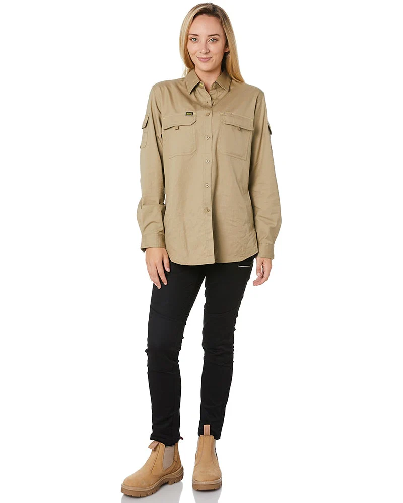 Womens X Airflow Ripstop LS Shirt  - Khaki - Image 2