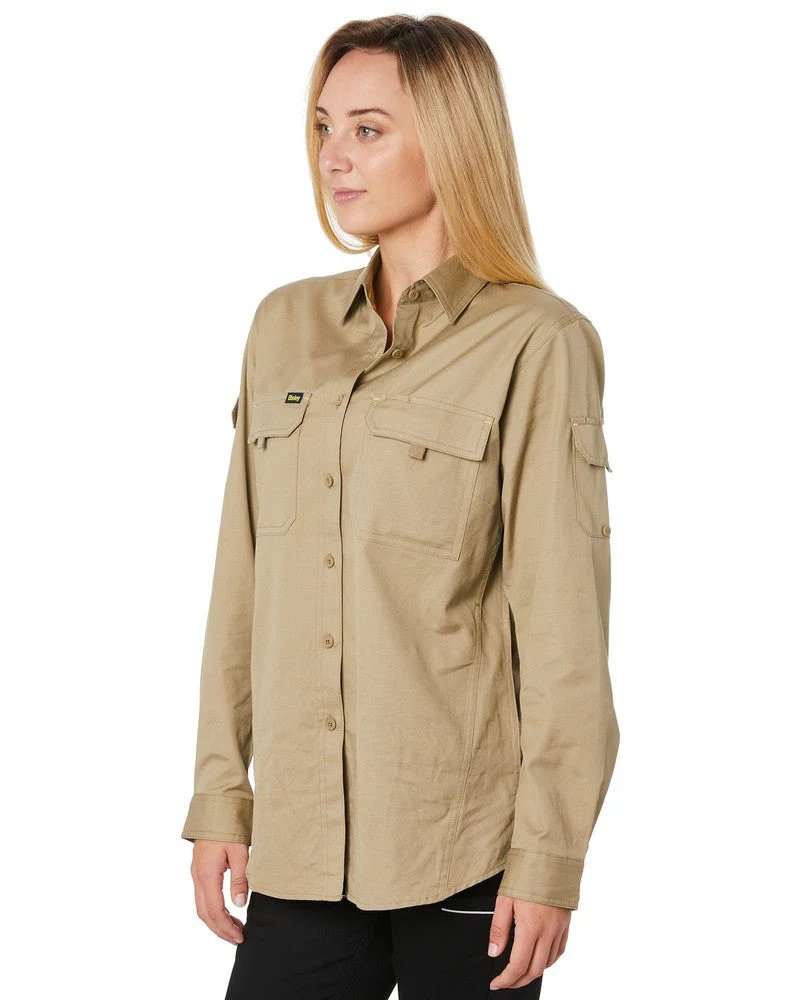 Womens X Airflow Ripstop LS Shirt  - Khaki - Image 3