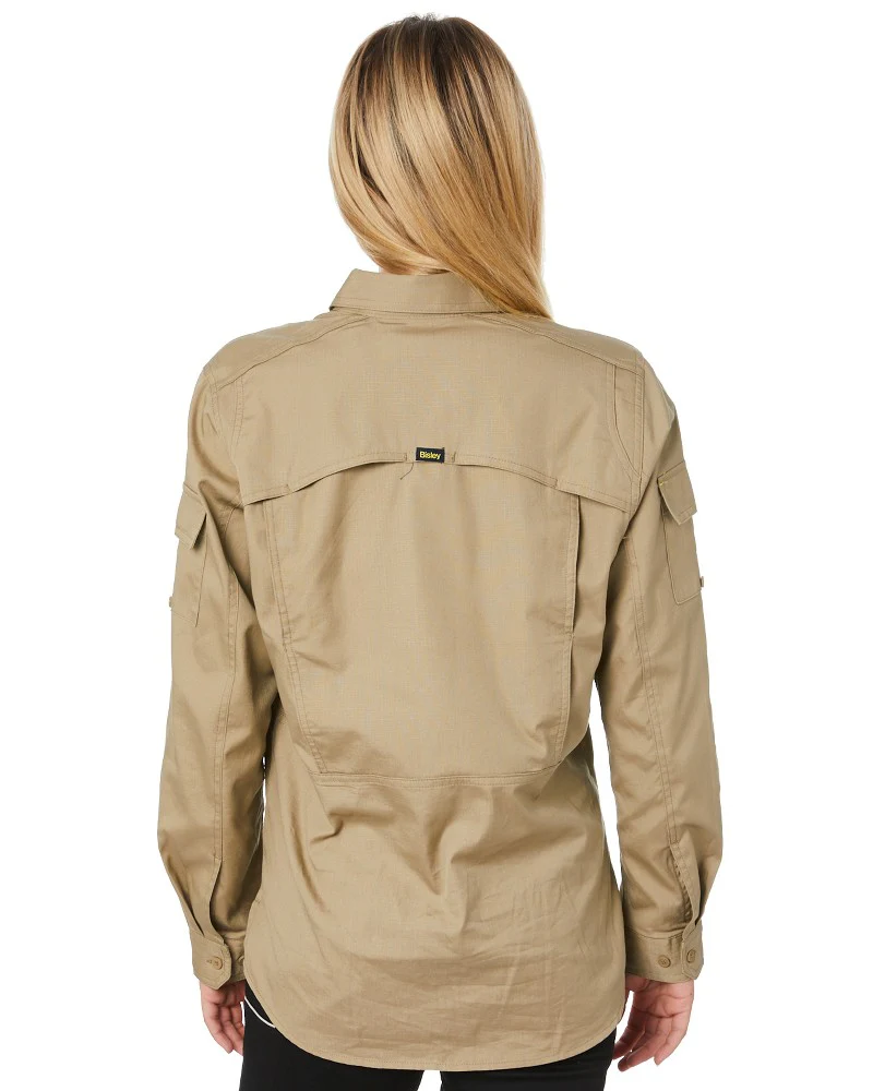 Womens X Airflow Ripstop LS Shirt  - Khaki - Image 4