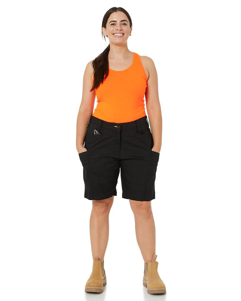Womens X Airflow Stretch Ripstop Vented Cargo Short - Black - Image 2