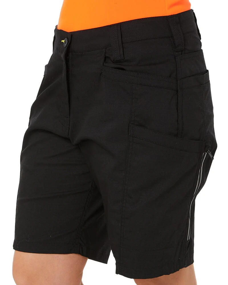 Womens X Airflow Stretch Ripstop Vented Cargo Short - Black - Image 3