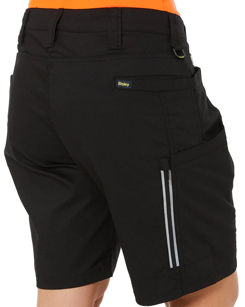 Womens X Airflow Stretch Ripstop Vented Cargo Short - Black - Image 5