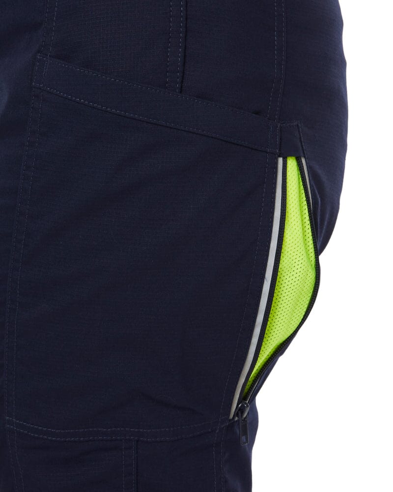 Womens X Airflow Taped Stretch Ripstop Vented Cargo Pant - Navy/Yellow - Image 7