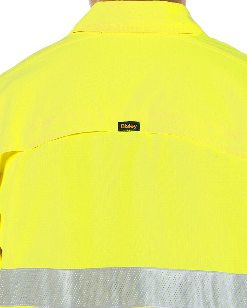 X Airflow Hi Vis Taped Stretch Ripstop Shirt  - Yellow/Navy - Image 6
