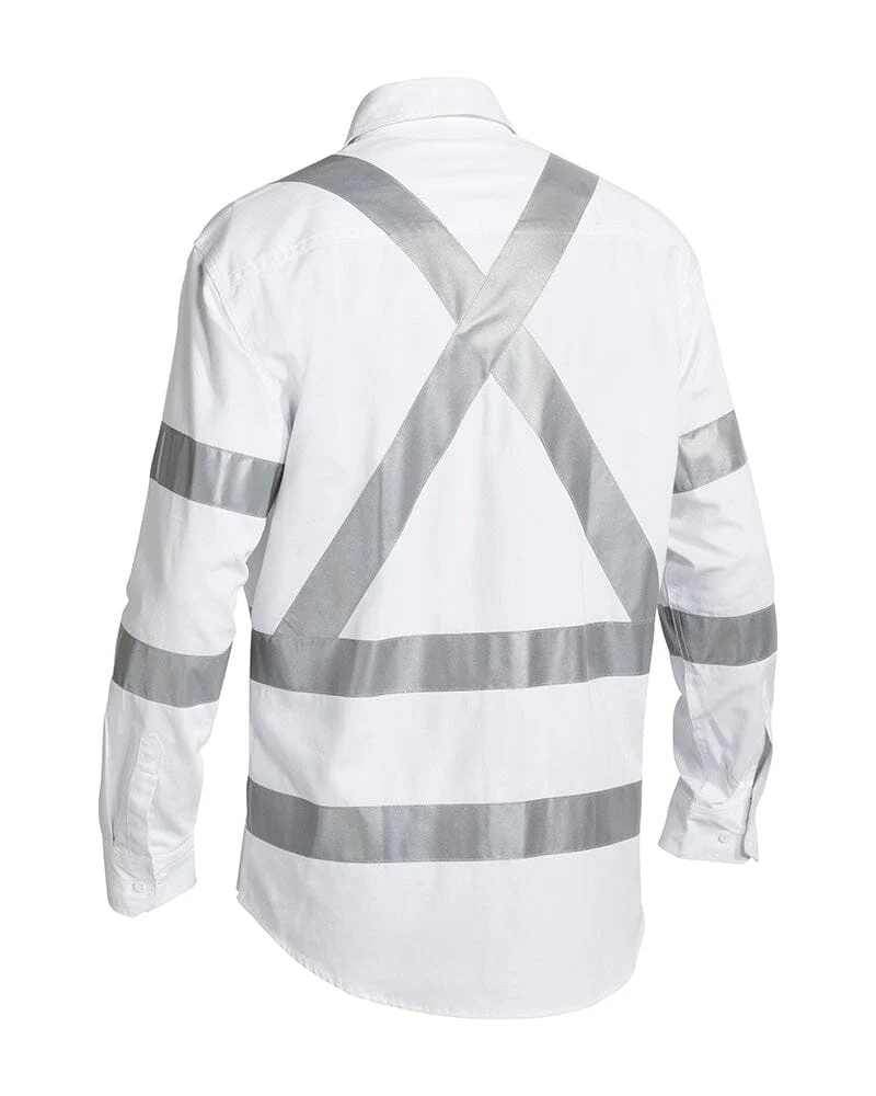 X Taped Night Cotton Drill Shirt - White - Image 2