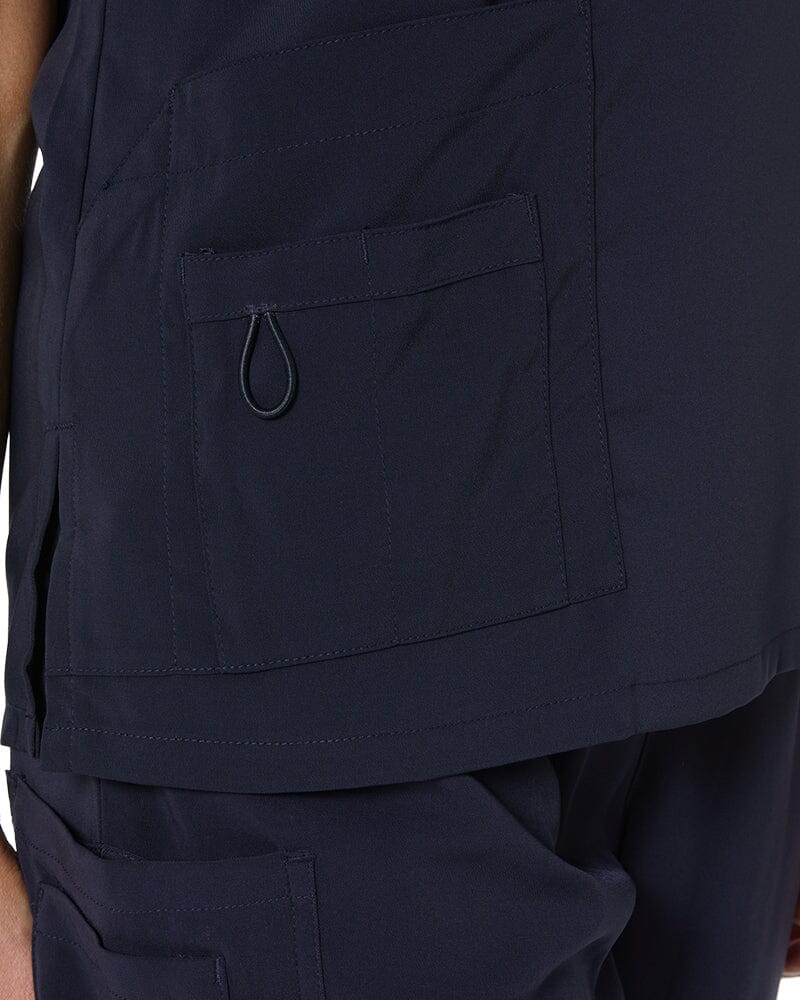 Avery Womens Easy Fit V Neck Scrub Top - Midnight Navy - Image 6