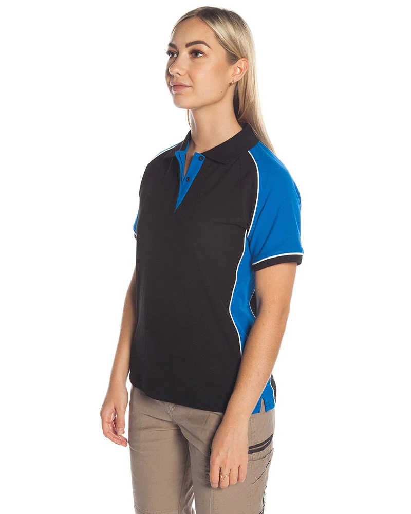 Ladies Nitro Polo - Black/Royal/White - Image 2