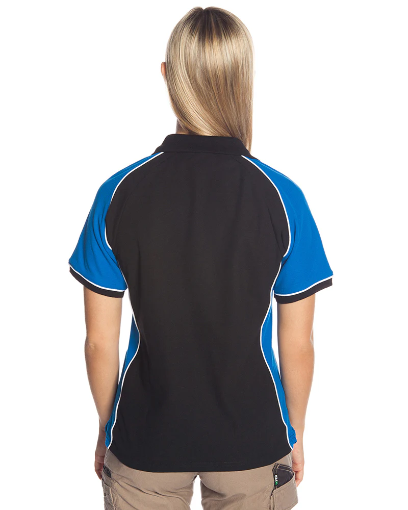 Ladies Nitro Polo - Black/Royal/White - Image 3