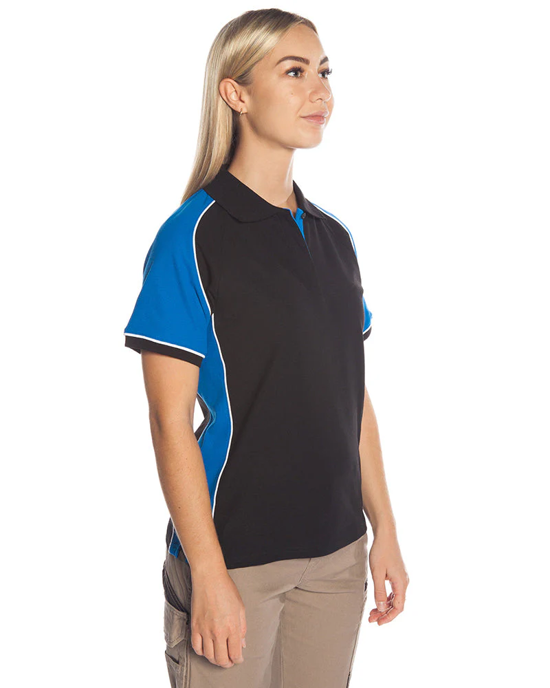 Ladies Nitro Polo - Black/Royal/White - Image 4