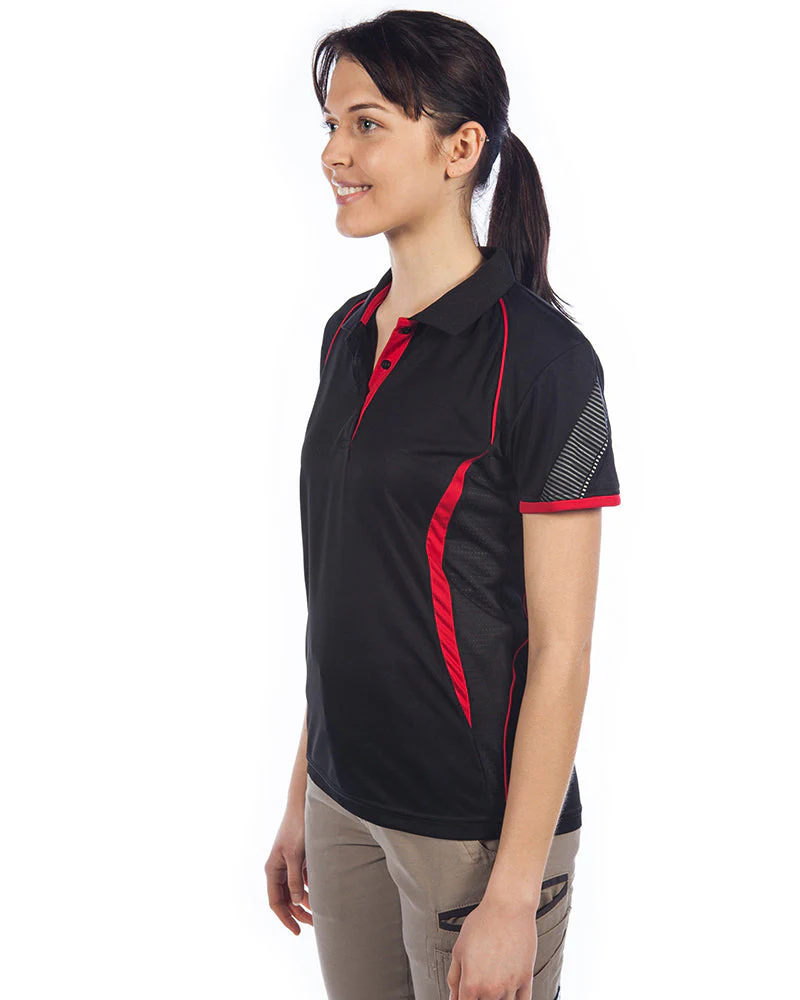Razor Ladies Polo - Black/Red - Image 2