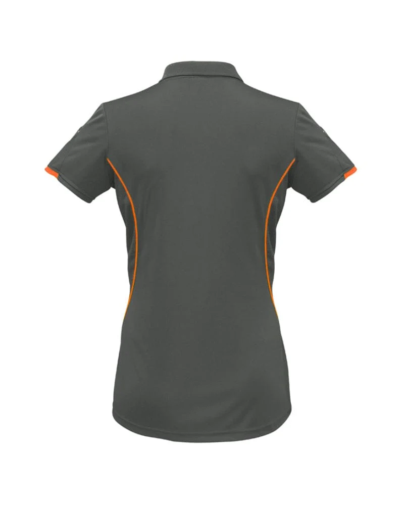 Razor Ladies Polo - Grey/Fluoro Orange - Image 2