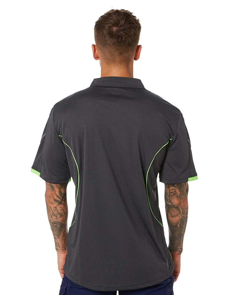 Tradies Razor Polo Value Pack - Grey/Fluoro - Image 3