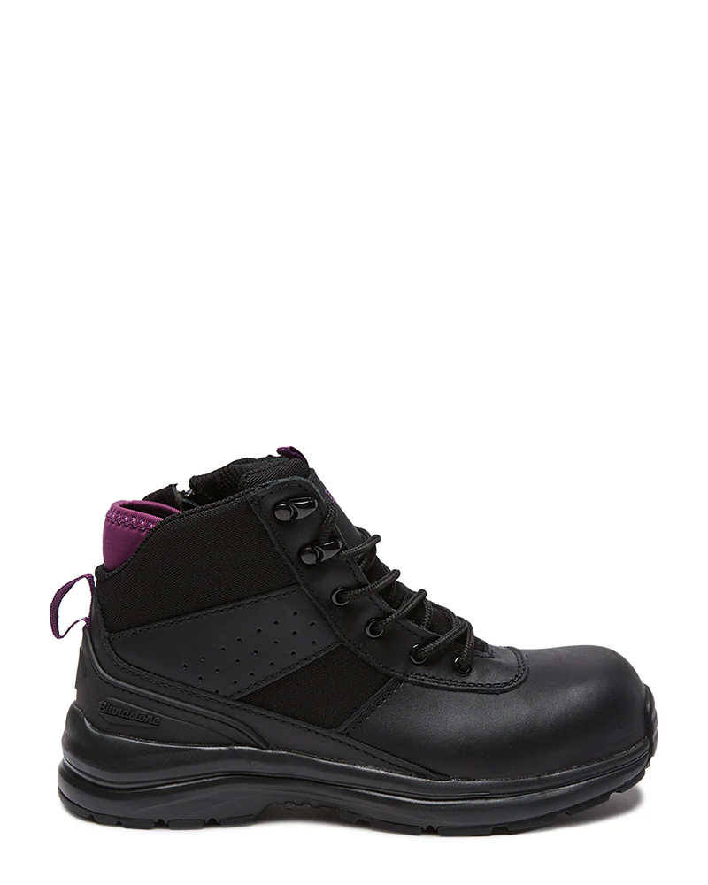887 Womens Zip Side Safety Boot - Black - Image 4