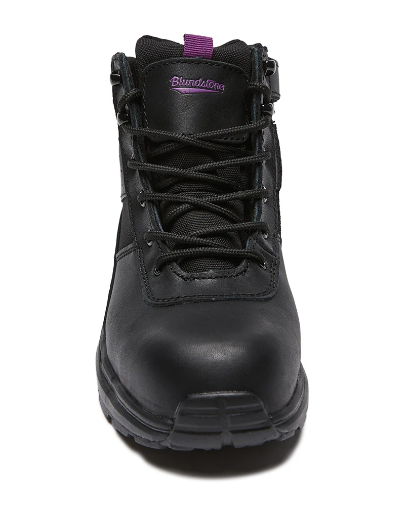 887 Womens Zip Side Safety Boot - Black - Image 5