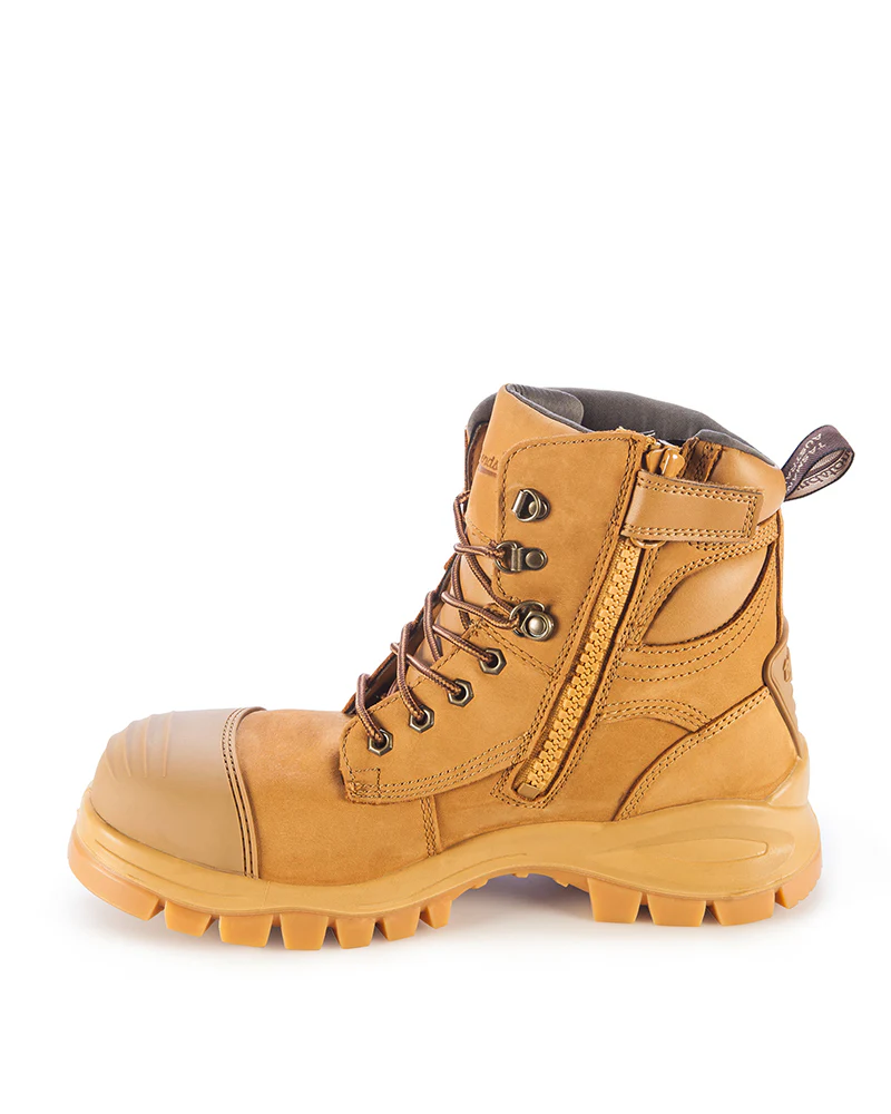 Style 992 Lace Up Zip Side Boot - Wheat - Image 2