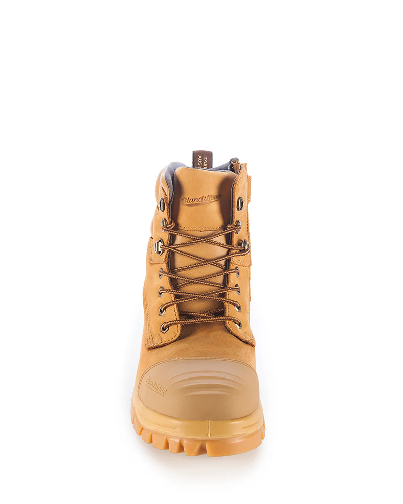 Style 992 Lace Up Zip Side Boot - Wheat - Image 5