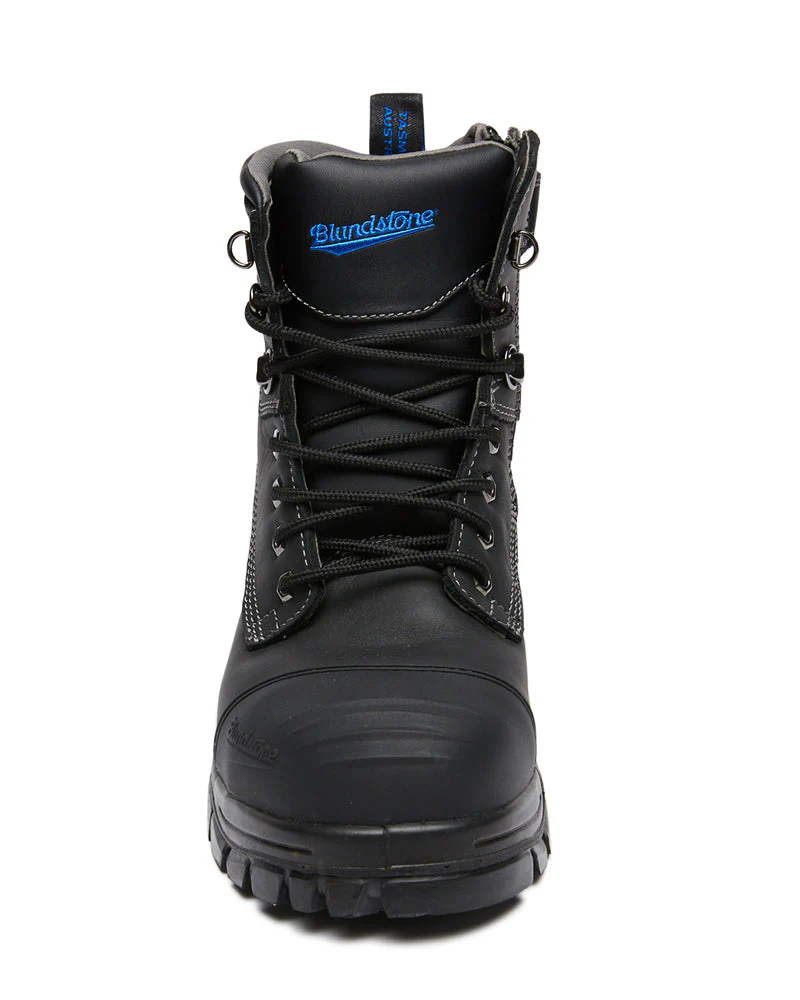 Style 997 Lace Up Zip Side Boot - Black - Image 5