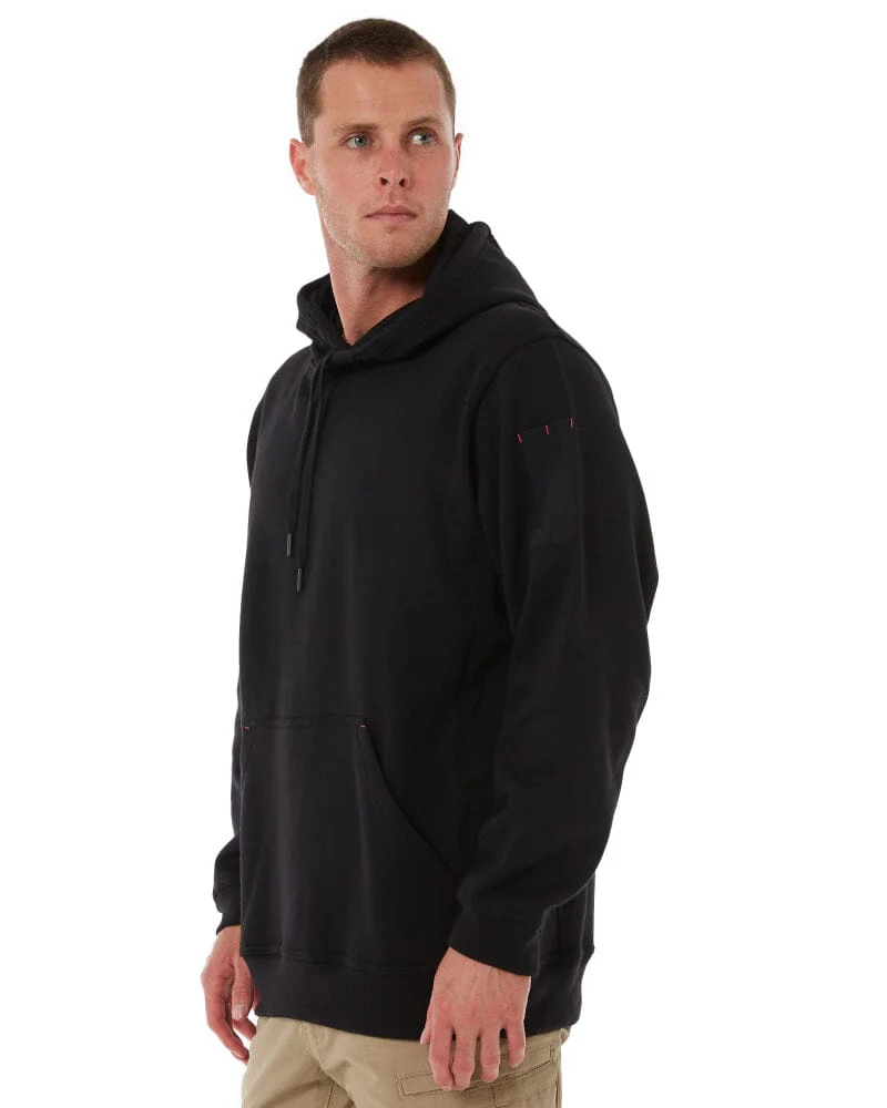 Brushed Fleece Hoodie - Black - Image 3
