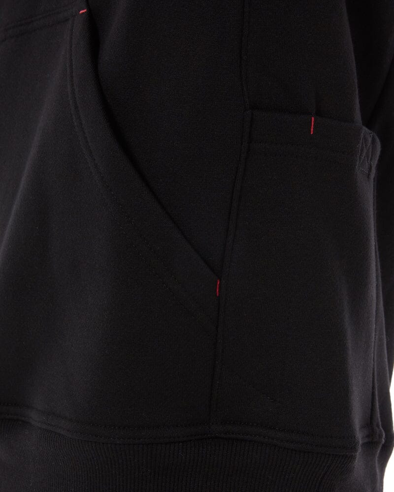 Brushed Fleece Hoodie - Black - Image 6