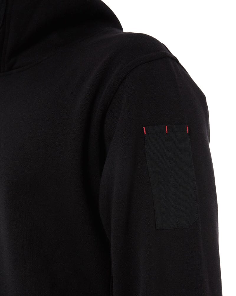 Brushed Fleece Hoodie - Black - Image 7