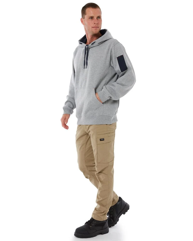 Brushed Fleece Hoodie - Grey Marle - Image 2