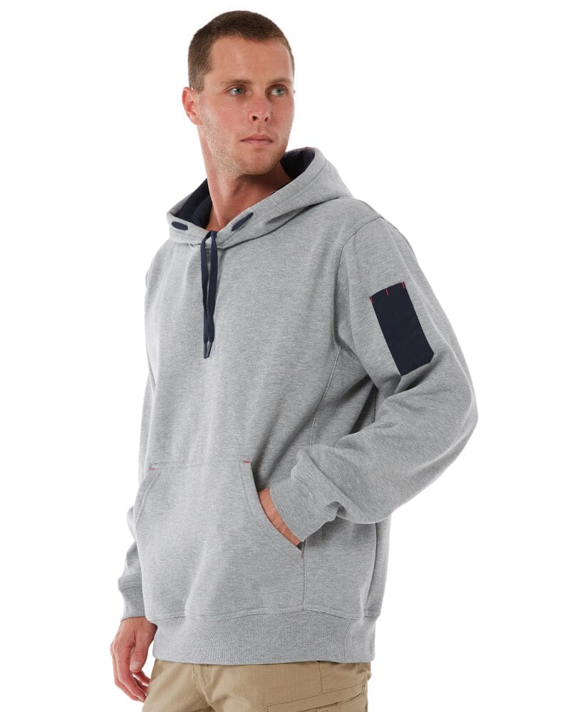 Brushed Fleece Hoodie - Grey Marle - Image 3