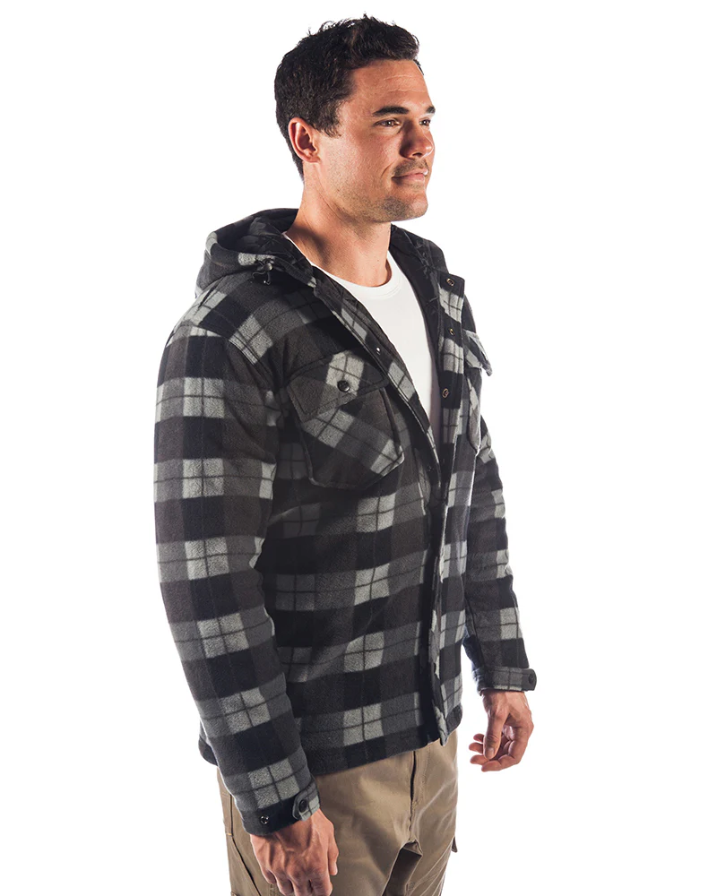 Active Work Jacket - Grey Black Plaid - Image 4