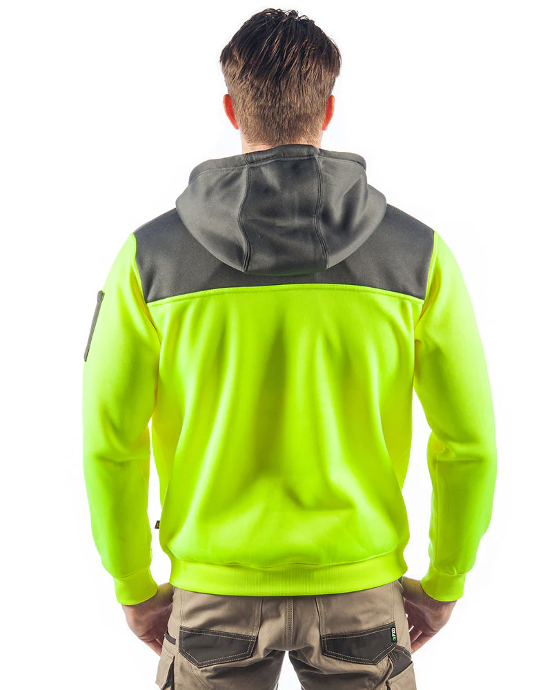 Hi Vis Hoodie - Yellow - Image 3