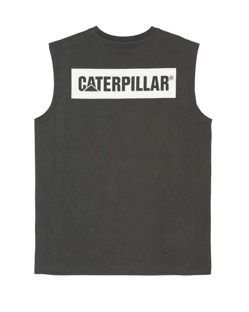 Icon Block Muscle Tee - Licorice - Image 2