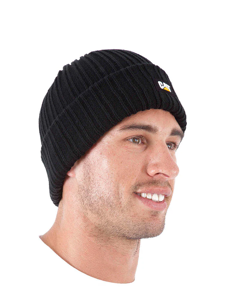 Rib Watch Beanie - Black - Image 4