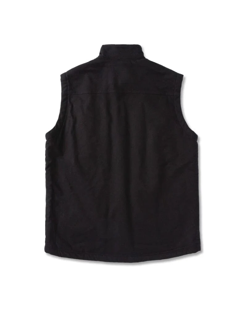 Sherpa Lined Vest - Black - Image 2
