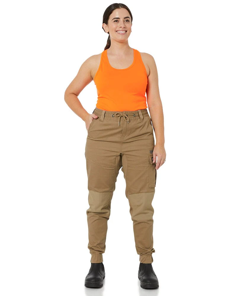 Womens Cuffed Dynamic Pant - Khaki - Image 2