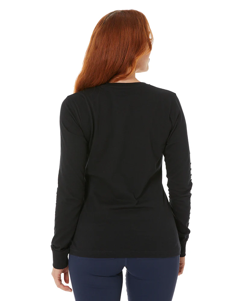 Womens Trademark Banner LS Tee - Black - Image 3
