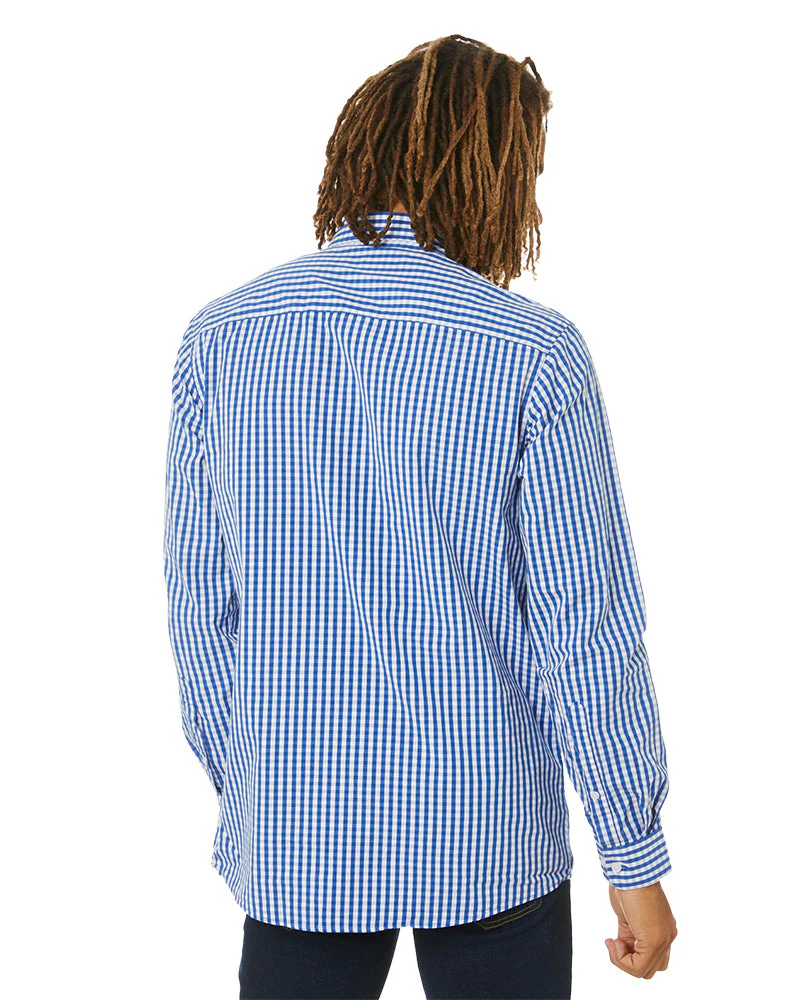 Checked LS Shirt - Blue/White - Image 4