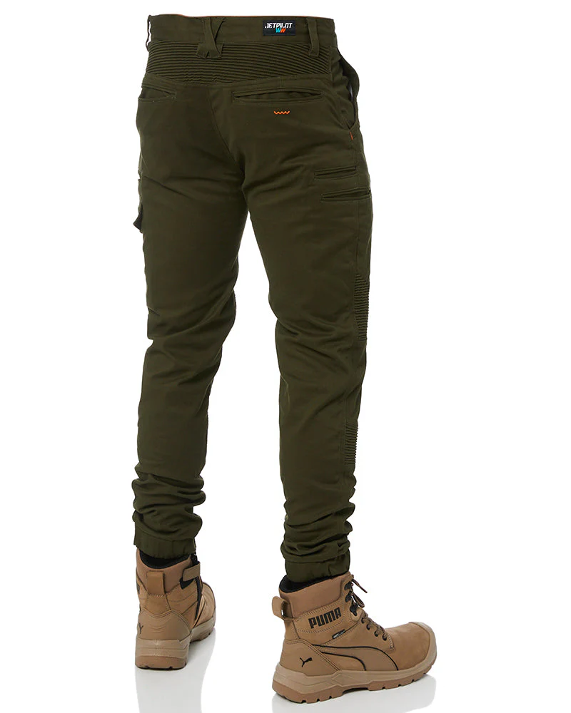 Corrugated Stretch Pant - Olive - Image 5