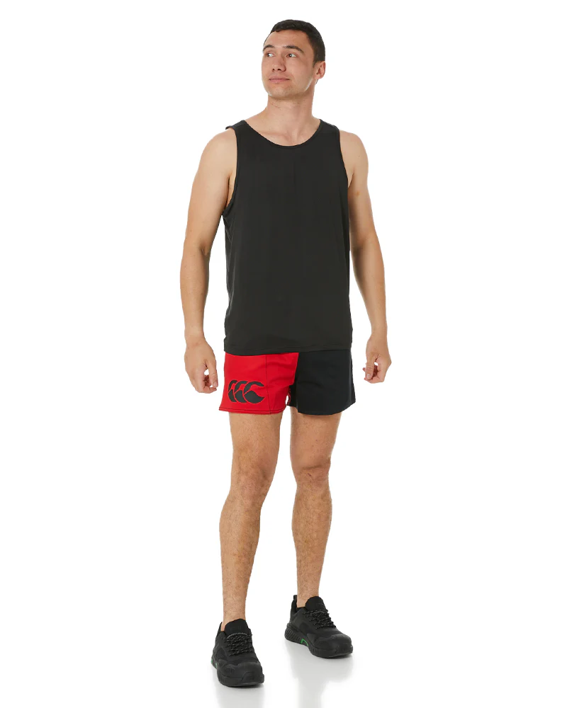 Cotton Harlequin Short - Black/Red - Image 2