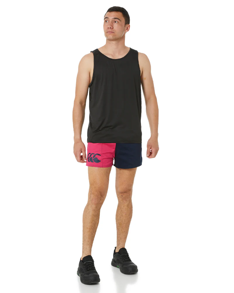 Cotton Harlequin Short - Fuschia/Navy - Image 2