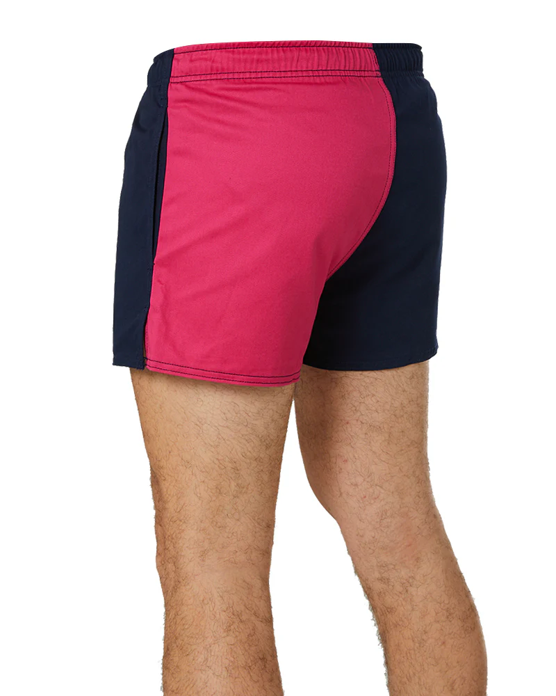 Cotton Harlequin Short - Fuschia/Navy - Image 4